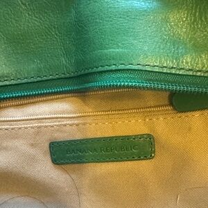 Banana Republic Emerald Green and black  Shoulder Bag